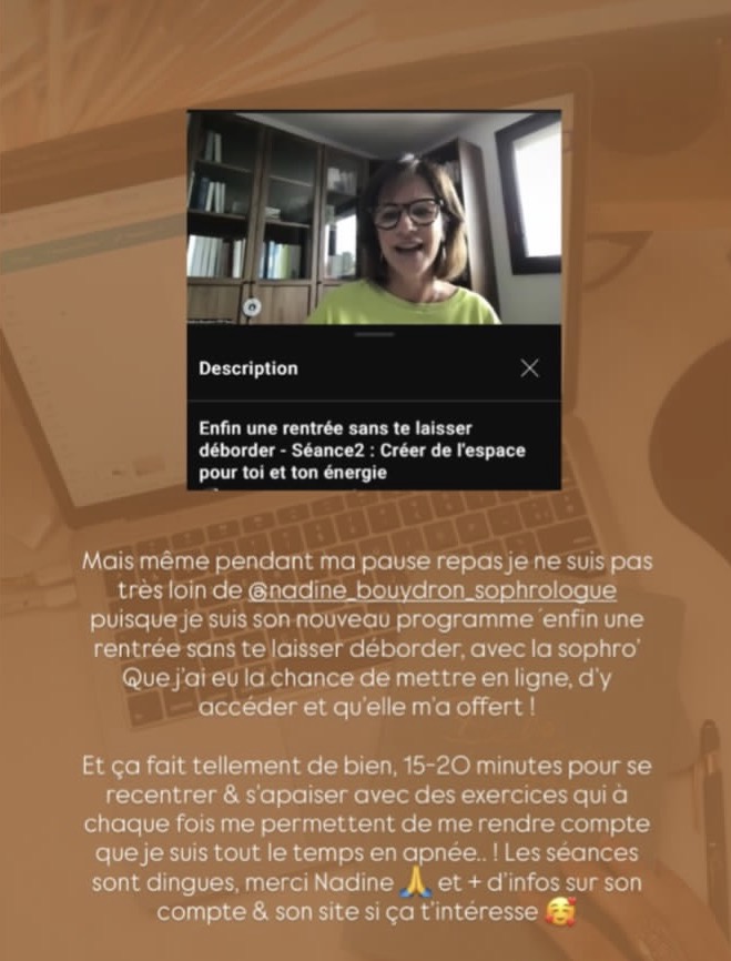 temoignage pauline programme sophrologie en ligne